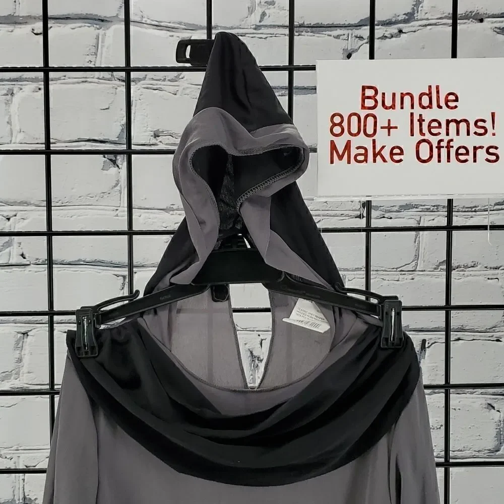 Halloween Costume Reaper Hooded Robe Child Size L